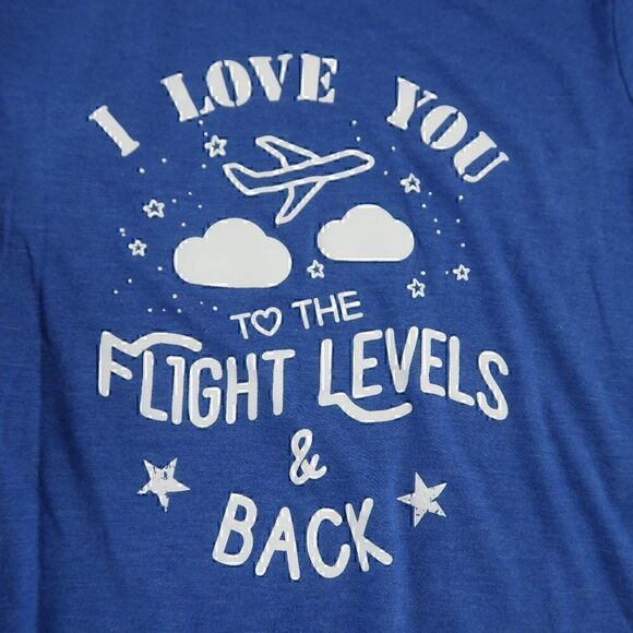 AVAITION/AIRPLANE WIFE T SHIRTS BUNDLE SIZE MEDIUM BLUE & PURPLE - Picture 6 of 6